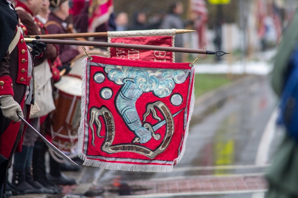 Installation leadership participates in Bedford Liberty Pole Capping