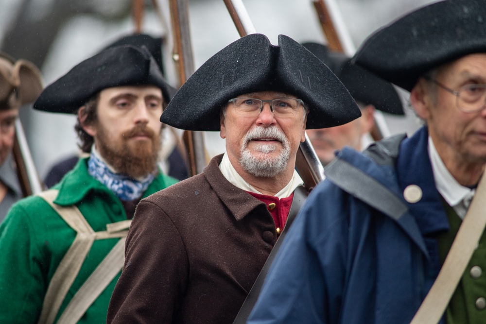Installation leadership participates in Bedford Liberty Pole Capping
