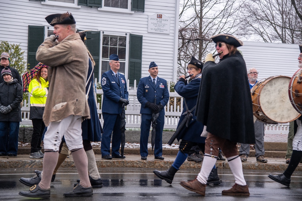 Installation leadership participates in Bedford Liberty Pole Capping