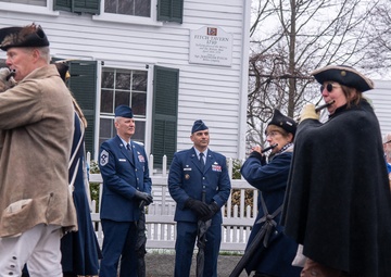 Installation leadership participates in Bedford Liberty Pole Capping