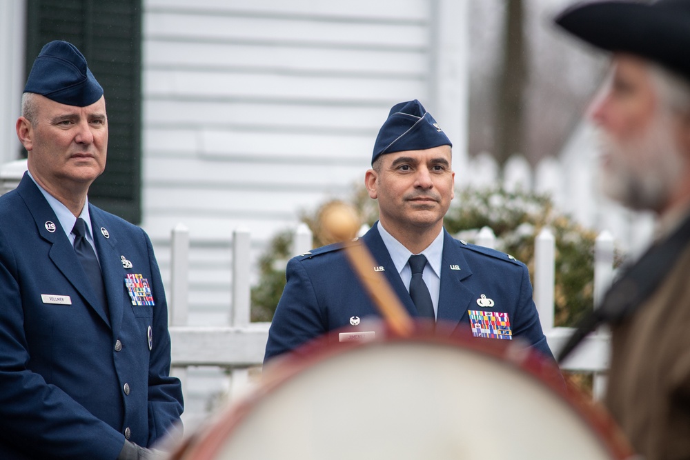 Installation leadership participates in Bedford Liberty Pole Capping