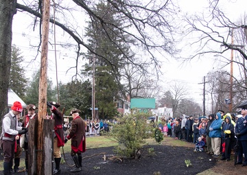 Installation leadership participates in Bedford Liberty Pole Capping