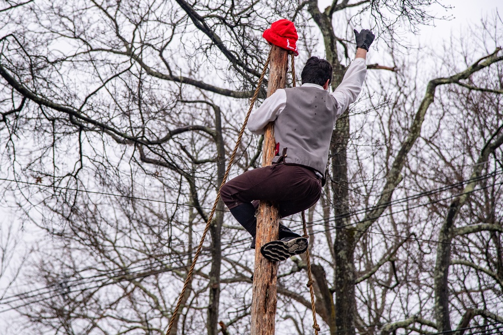 Installation leadership participates in Bedford Liberty Pole Capping