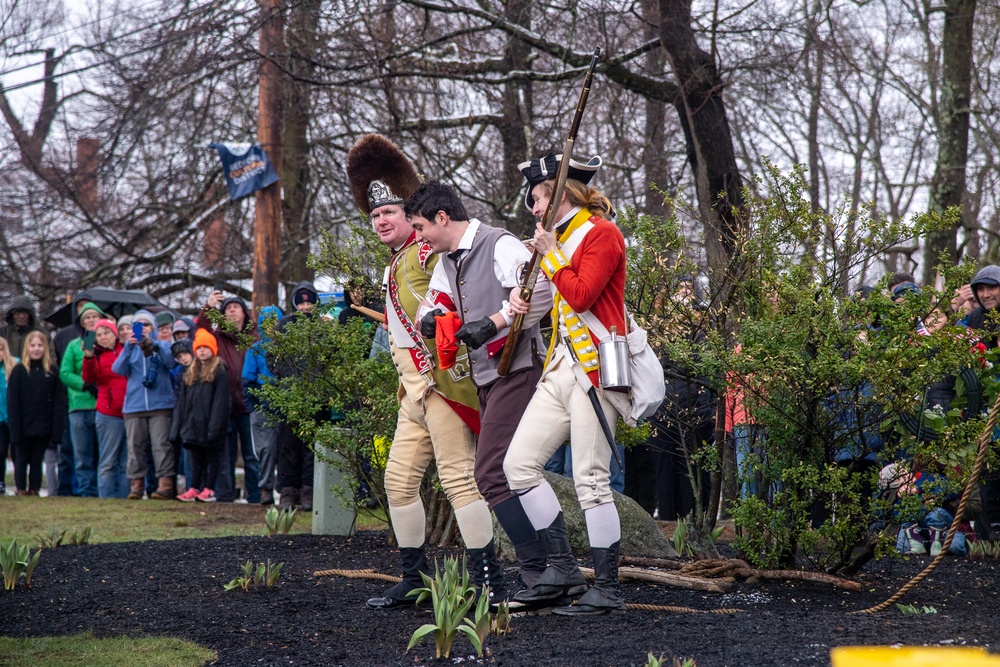 Installation leadership participates in Bedford Liberty Pole Capping