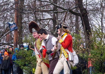 Installation leadership participates in Bedford Liberty Pole Capping