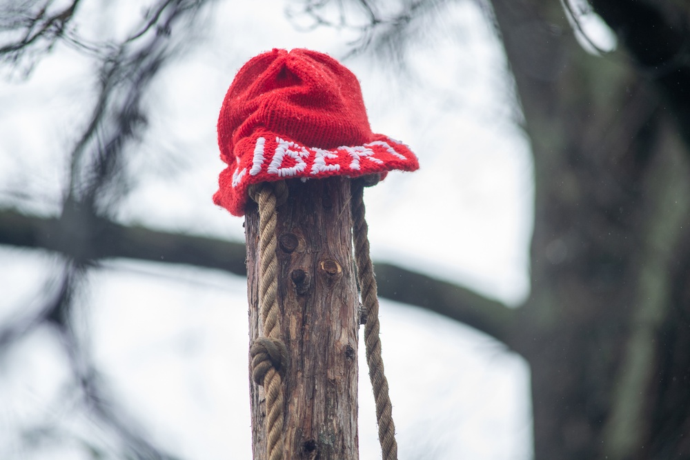 Installation leadership participates in Bedford Liberty Pole Capping