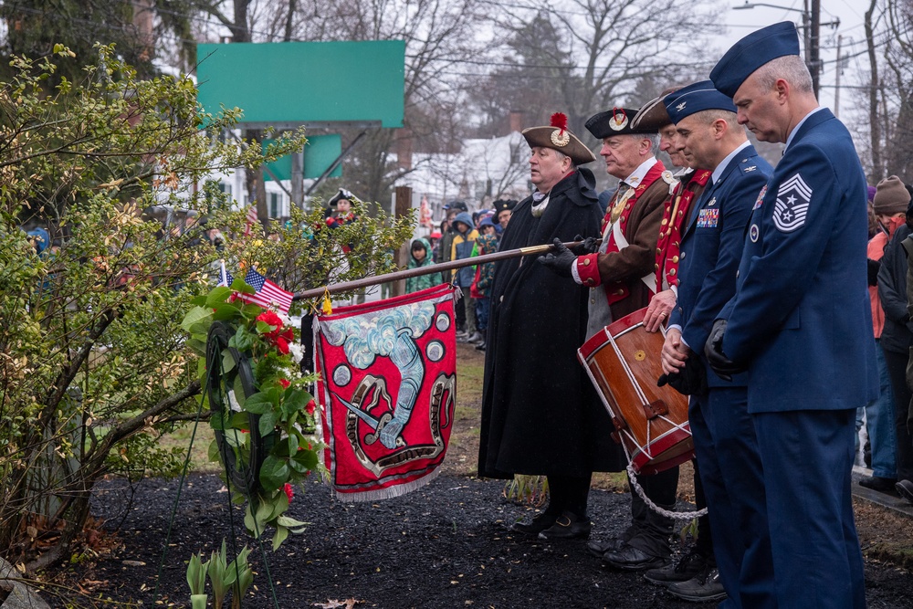 Installation leadership participates in Bedford Liberty Pole Capping