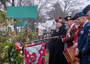 Installation leadership participates in Bedford Liberty Pole Capping