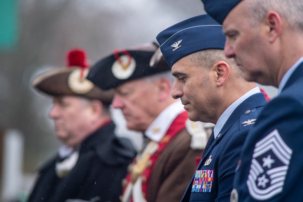 Installation leadership participates in Bedford Liberty Pole Capping
