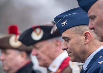 Installation leadership participates in Bedford Liberty Pole Capping