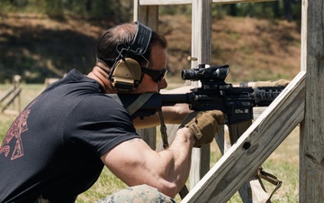 Royal Marines Compete in the Inter-Corps Infantry Team Trophy Match During the Marine Corps Marksmanship Championships