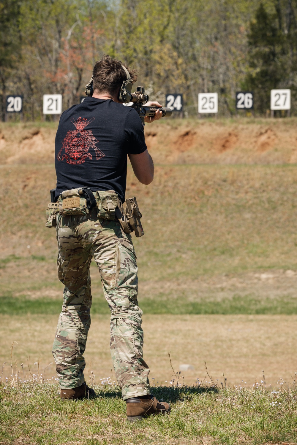 Royal Marines Compete in the Inter-Corps Infantry Team Trophy Match During the Marine Corps Marksmanship Championships