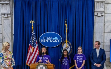 Youths represent Fort Knox at Governor-hosted Month of the Military Child event