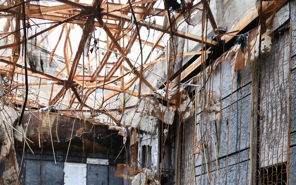 Corps of Engineers assesses Eliot Arts Magnet Academy Auditorium destroyed in fire