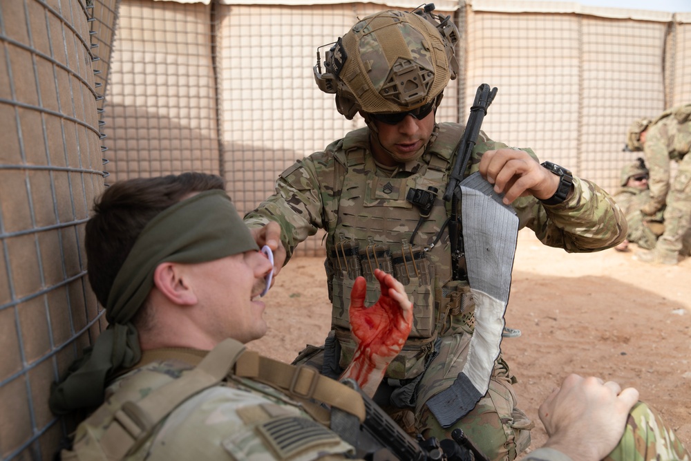 10th Mountain Division Soldier Delivers Lifesaving Care in Realistic Mass Casualty Drill at Al-Tanf