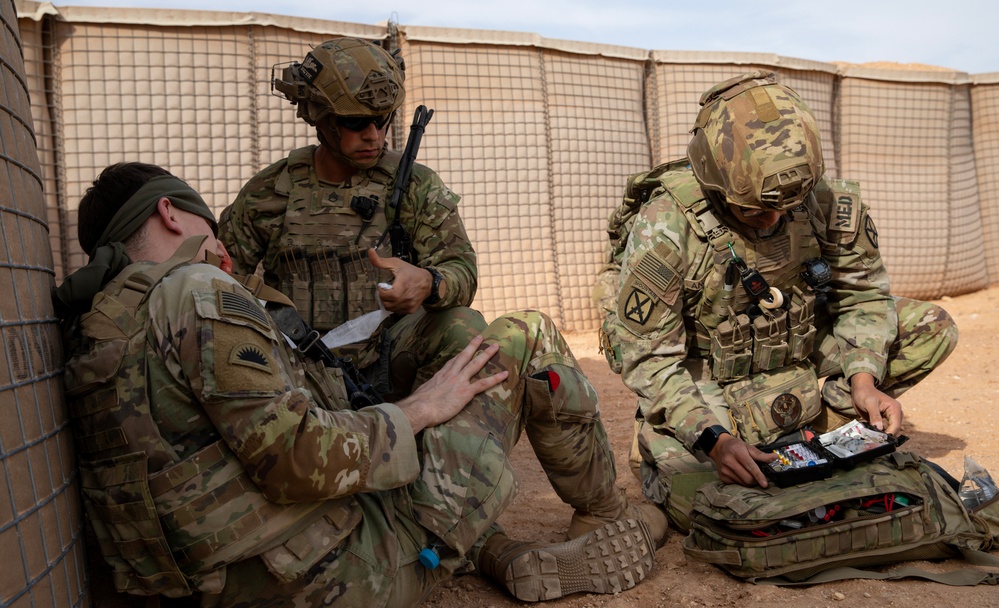 10th Mountain Division Troops Administer First Aid in High-Realism Mass Casualty Exercise in Syria