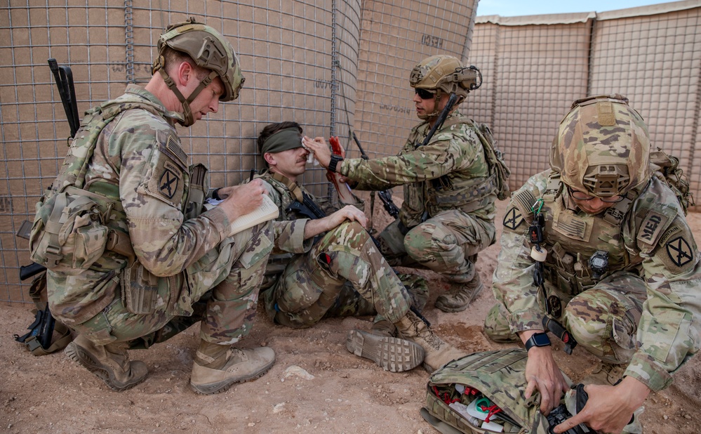 10th Mountain Division Soldiers Coordinate Lifesaving Efforts in Mass Casualty Training at Al-Tanf