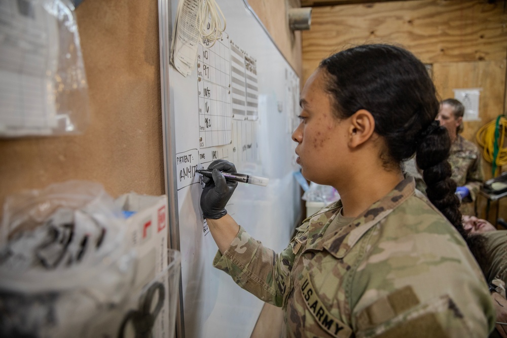 10th Mountain Division Medic Documents Care Provided During Mass Casualty Training at Al-Tanf