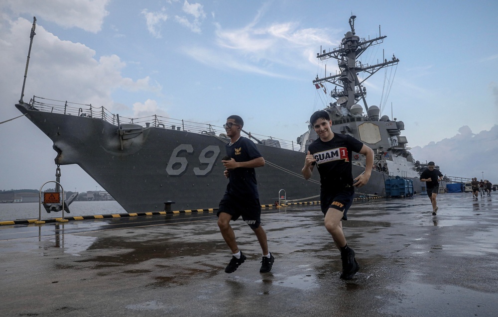 USS Milius (DDG 69) Sailors Participate in 5K Fun Run at Changi Naval Base in Singapore