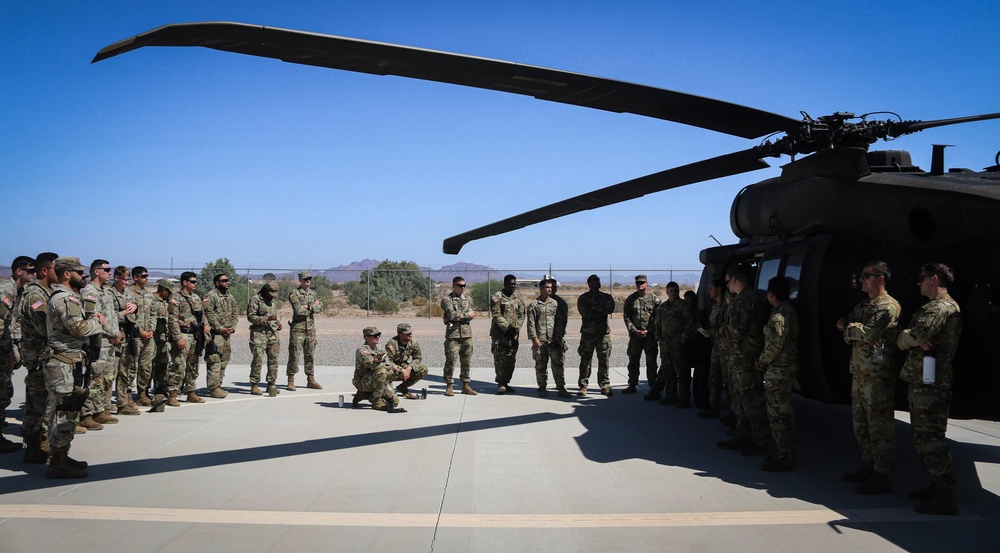 U.S. Soldiers conduct training on aerial medical evacuation