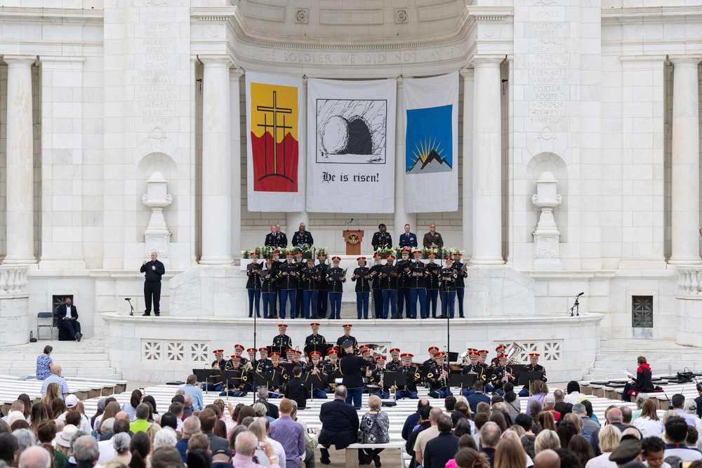 Annual Easter Sunrise Service held in Memorial Amphitheater
