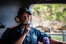 USS Nimitz Departs Naval Base Guam