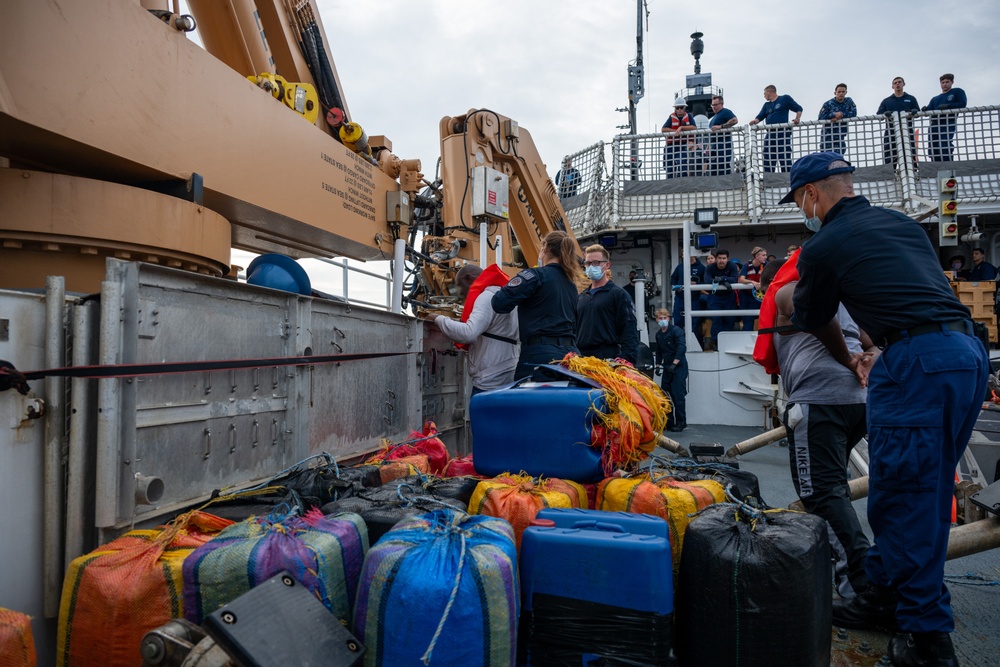 U.S. Coast Guard Cutter Kimball interdicts drug smuggling vessel in Eastern Pacific Ocean