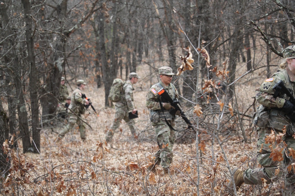 Army ROTC cadets build field skills in April 2025 training effort at Fort McCoy