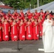 A flag raising ceremony is held during Navy Week in honor of the 125th Flag Day in Pago Pago, American Samoa