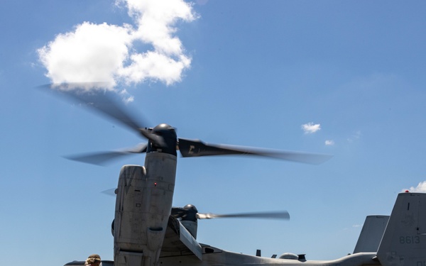 Balikatan 25: Ospreys Fly over Northern Luzon