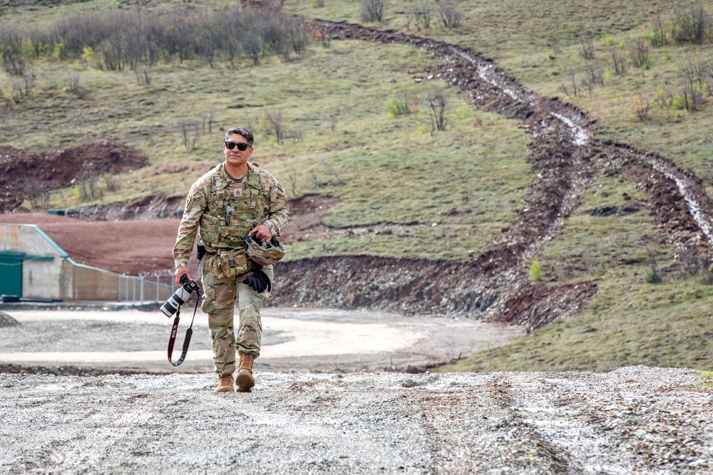 U.S. Army Soldiers assigned to KFOR 34 conduct weapons training in Kosovo