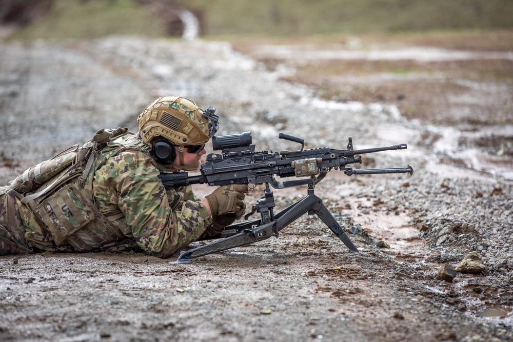 U.S. Army Soldiers assigned to KFOR 34 conduct weapons training in Kosovo
