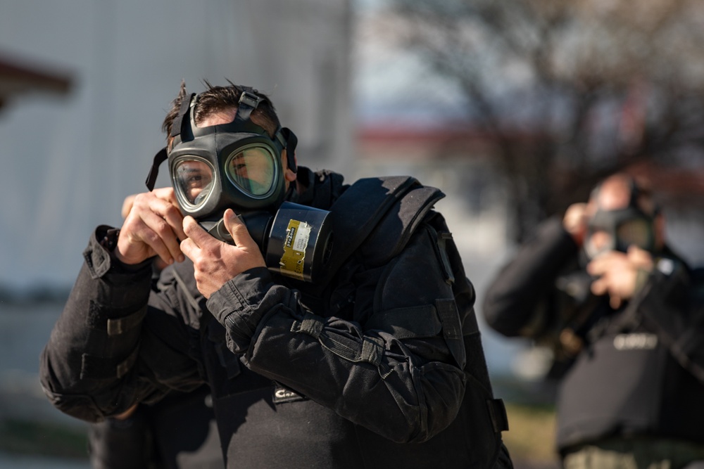 Multinational soldiers assigned to NATO-led KFOR mission conduct CRC training
