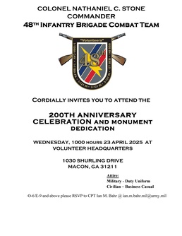 Georgia Army National Guard’s infantry brigade’s bicentennial celebration