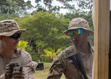 1st Battalion, 8th Marines and Panamanian security forces zero their rifles