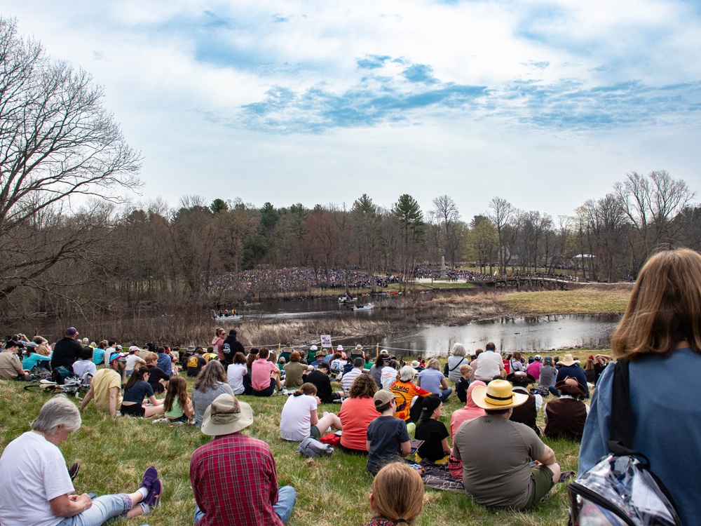 Crowd Gathered at the Old North Bridge