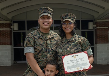 Marines with Distribution Management Instruction Company awarded for reducing idle manpower costs