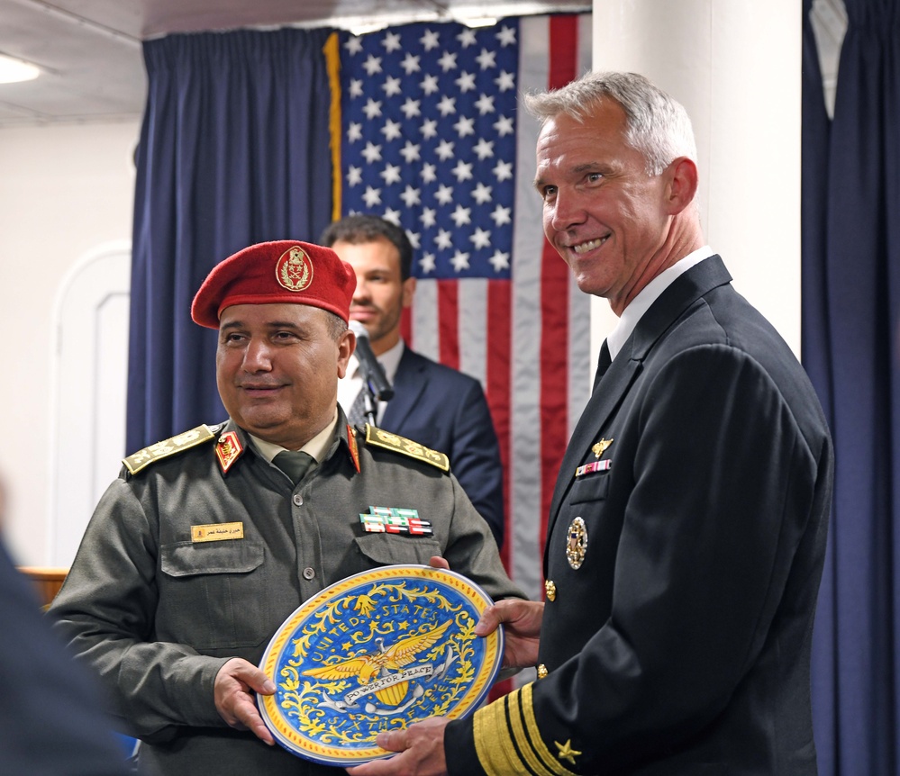 USS Mount Whitney Hosts Benghazi Reception between Sixth Fleet and Libya