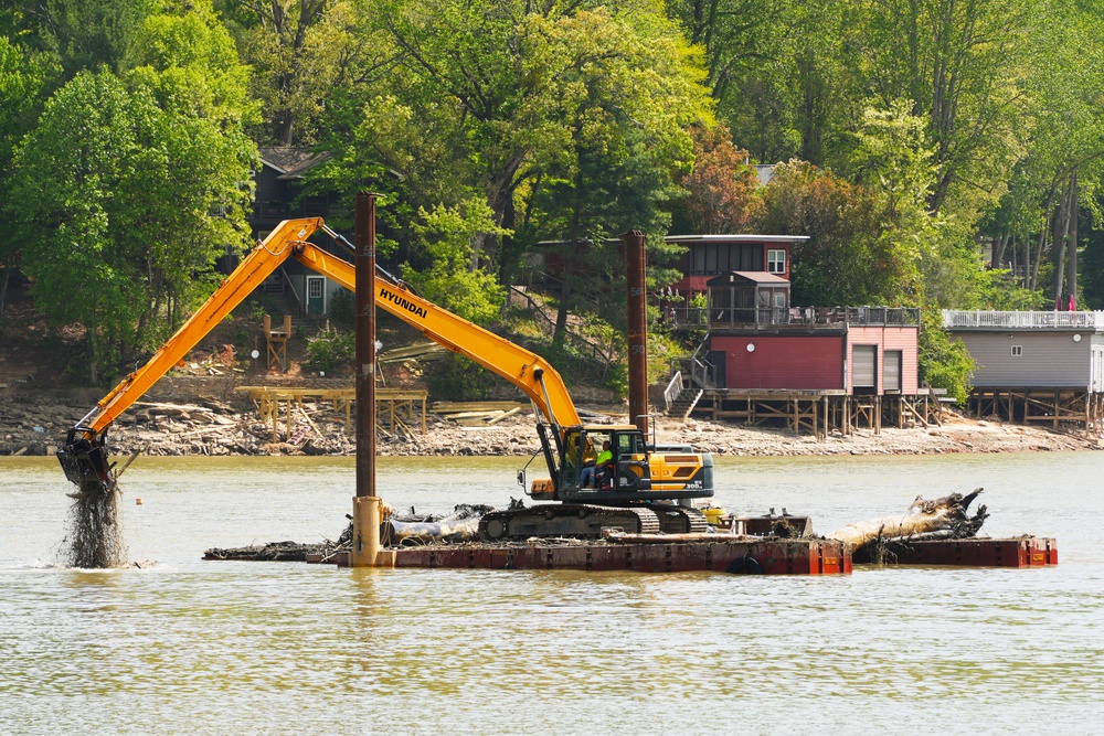 What lies beneath: Lake Lure's lurking litter lifted and loaded