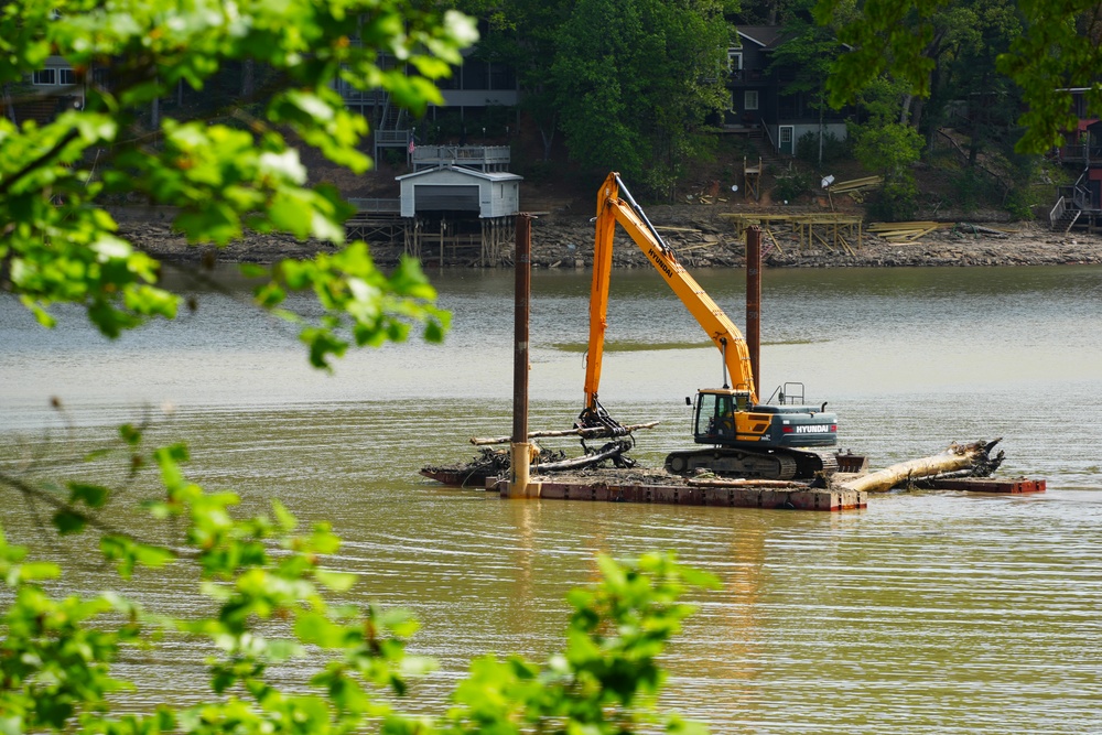 What lies beneath: Lake Lure's lurking litter lifted and loaded
