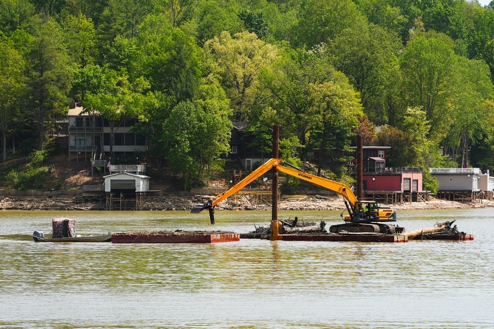 What lies beneath: Lake Lure's lurking litter lifted and loaded