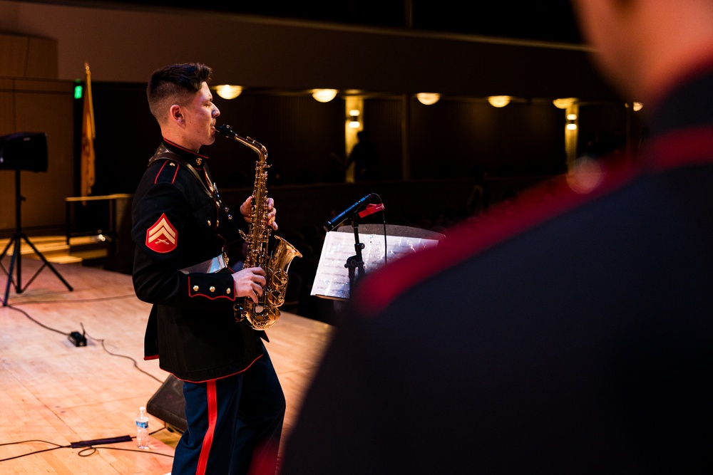 Marine Band San Diego’s Jazz Combo Performs at V. Sue Cleveland HS