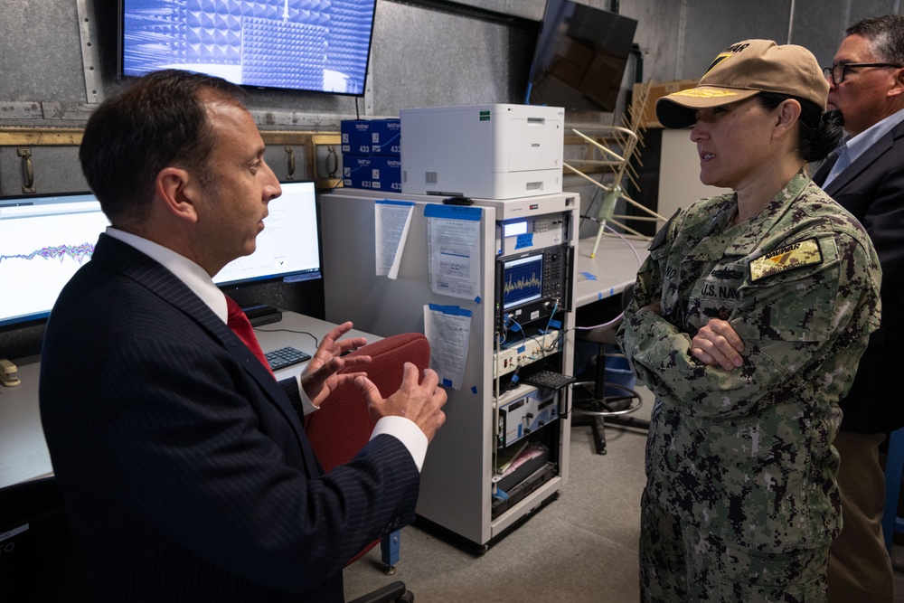 Rear Adm. Seiko Okano tours NIWC facilities