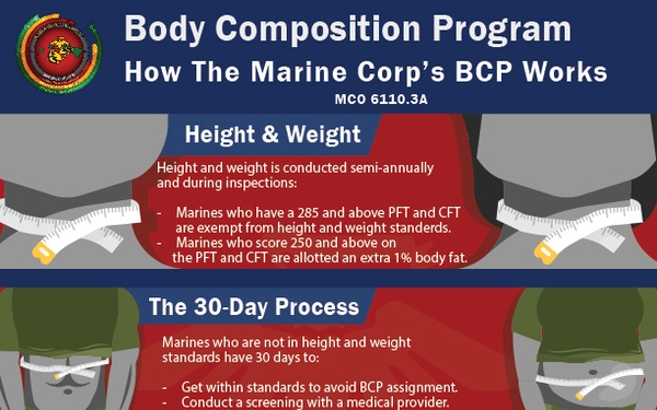 USMC Body Composition Program Infographic