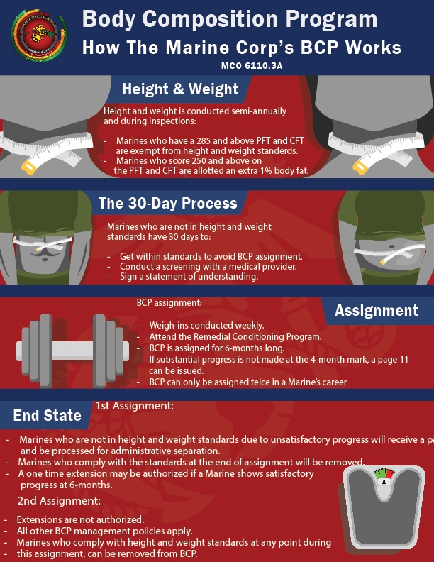 USMC Body Composition Program Infographic