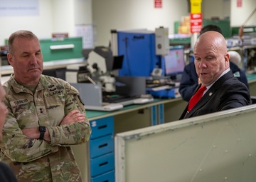 The U.S. Army Materiel Support Command – Korea welcomed Maj. Gen. James D. Turinetti, commanding general of the U.S. Army Communications-Electronics Command and Command Sgt. Maj. Jay A. High on Apr. 15.