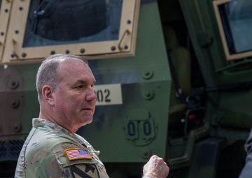 The U.S. Army Materiel Support Command – Korea welcomed Maj. Gen. James D. Turinetti, commanding general of the U.S. Army Communications-Electronics Command and Command Sgt. Maj. Jay A. High on Apr. 15.