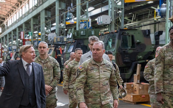 The U.S. Army Materiel Support Command – Korea welcomed Maj. Gen. James D. Turinetti, commanding general of the U.S. Army Communications-Electronics Command and Command Sgt. Maj. Jay A. High on Apr. 15.