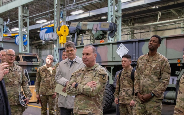 The U.S. Army Materiel Support Command – Korea welcomed Maj. Gen. James D. Turinetti, commanding general of the U.S. Army Communications-Electronics Command and Command Sgt. Maj. Jay A. High on Apr. 15.