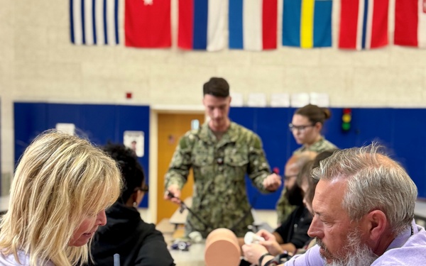 Naval Hospital Sigonella STEM Team Hosts Life-Saving “Stop the Bleed” Training for DoDEA Educators